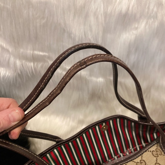 Authentic Gucci Monogram Logo D Ring Shoulder Bag Tote - Picture 15 of 15